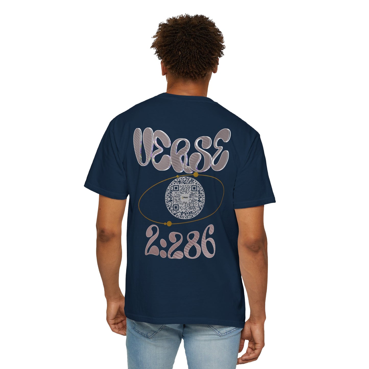 Salaam Styles | Surah Al-Baqarah 2:286 |Multiple-Colors |Unisex Garment-Dyed T-shirt with Qr-Code