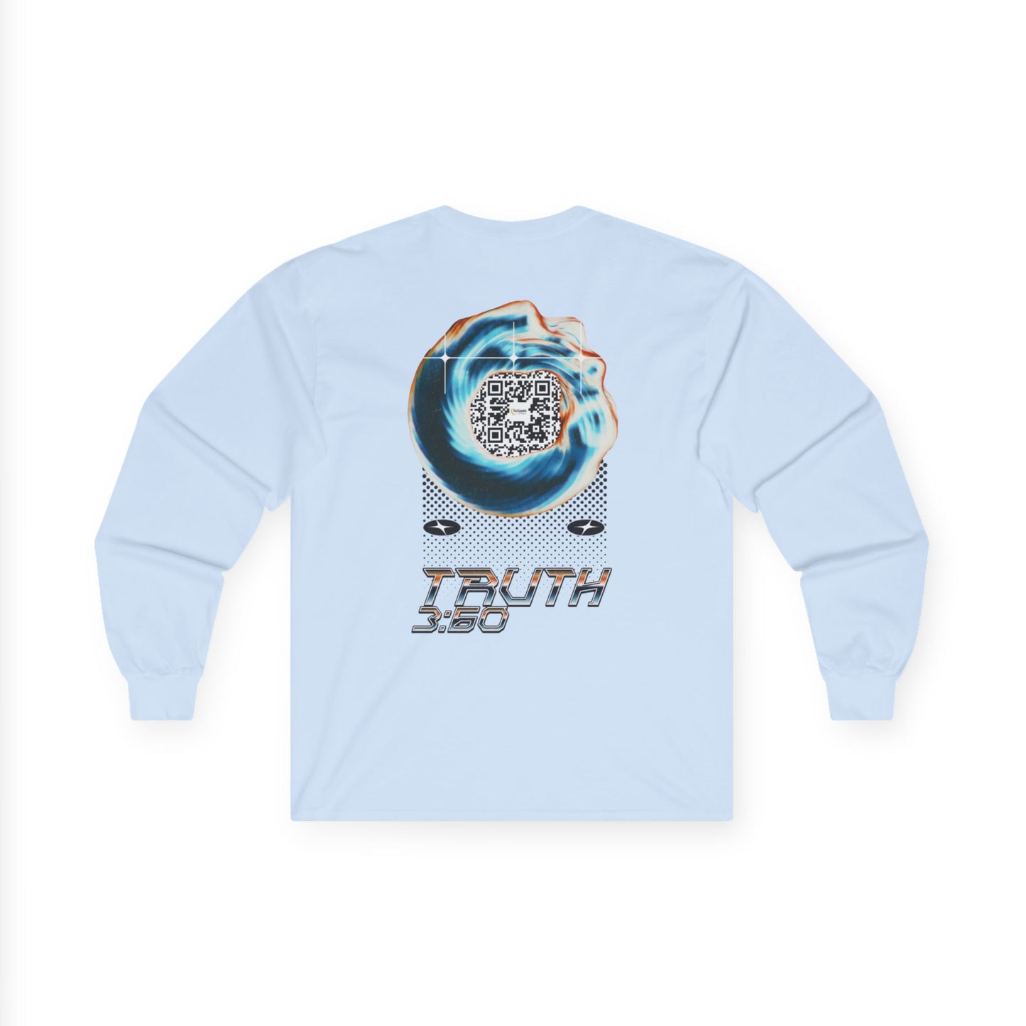 Salaam Styles | Surah Al-i-Imran 3:60 | Light Colors Unisex Long Sleeve Tee with Qr-code