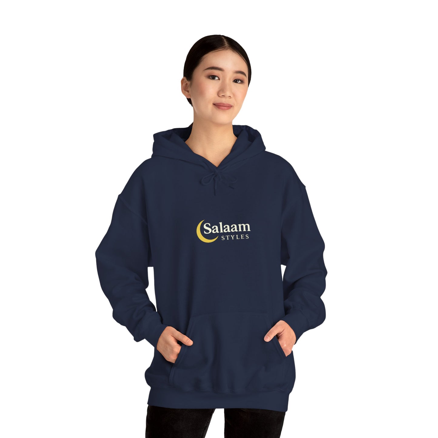 Salaam Styles | Surah An-Namal 27:72 |Multiple-Colors, Unisex Heavy Blend™ Hooded Sweatshirt with Qr-Code