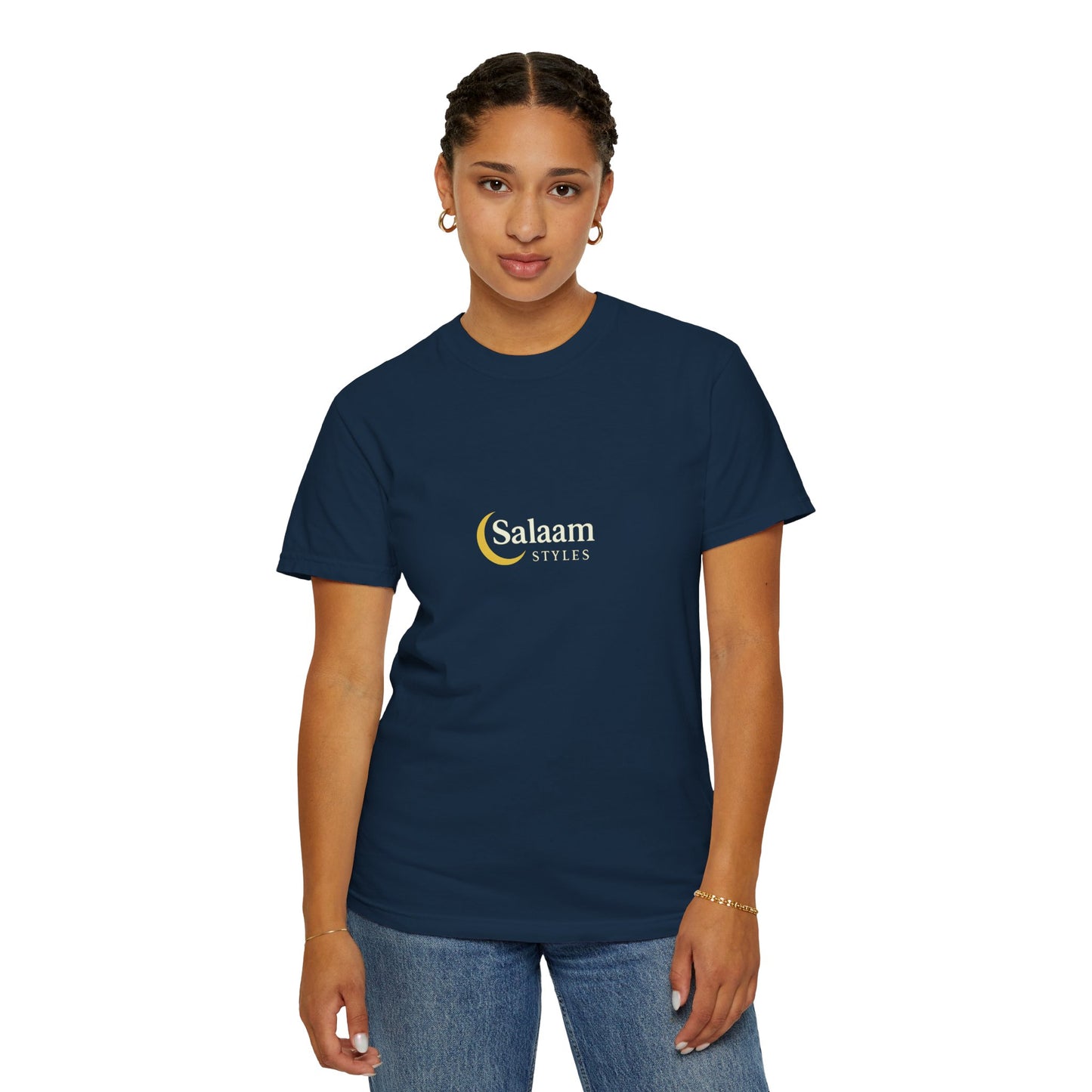 Salaam Styles | Surah Al-Baqarah 2:286 |Multiple-Colors |Unisex Garment-Dyed T-shirt with Qr-Code
