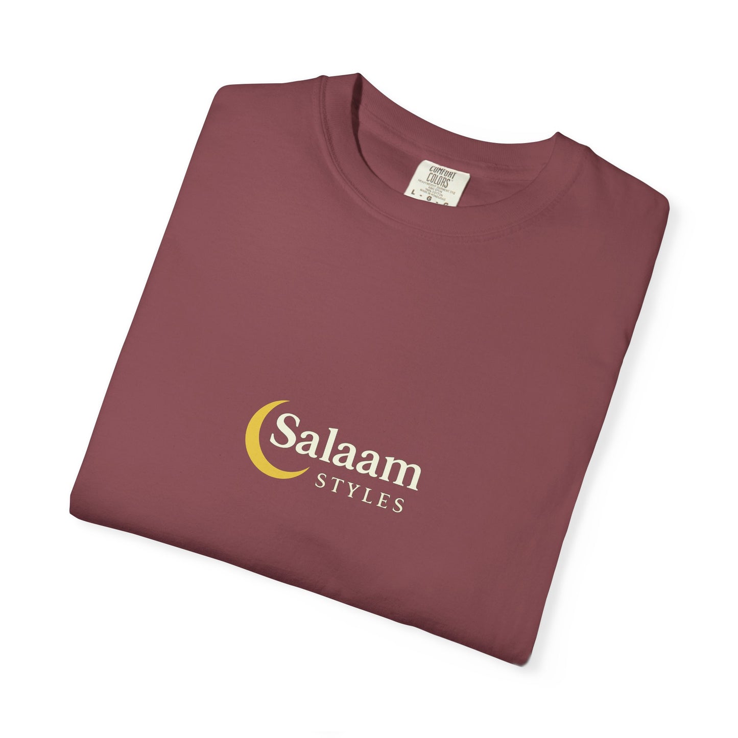 Salaam Styles | Surah Al-Baqarah 2:286 |Multiple-Colors |Unisex Garment-Dyed T-shirt with Qr-Code