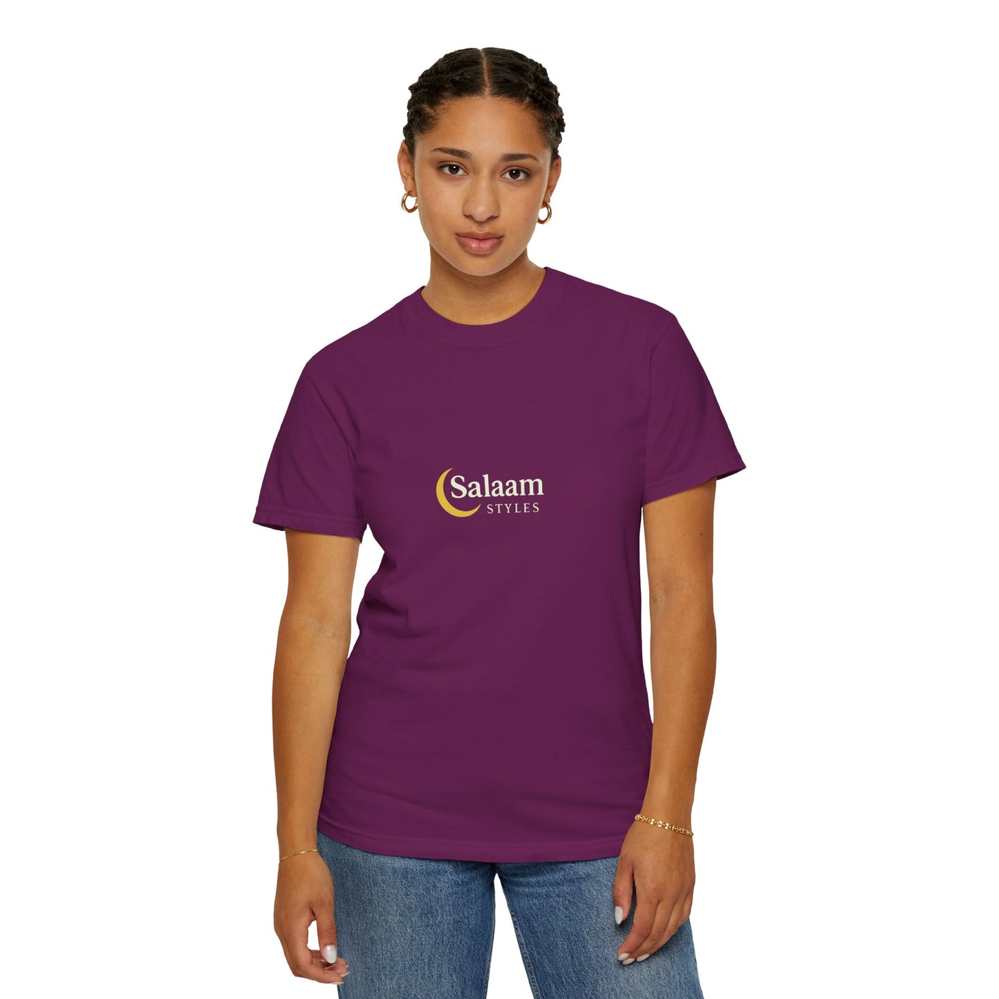 Salaam Styles | Surah Al-Baqarah 2:286 |Multiple-Colors |Unisex Garment-Dyed T-shirt with Qr-Code