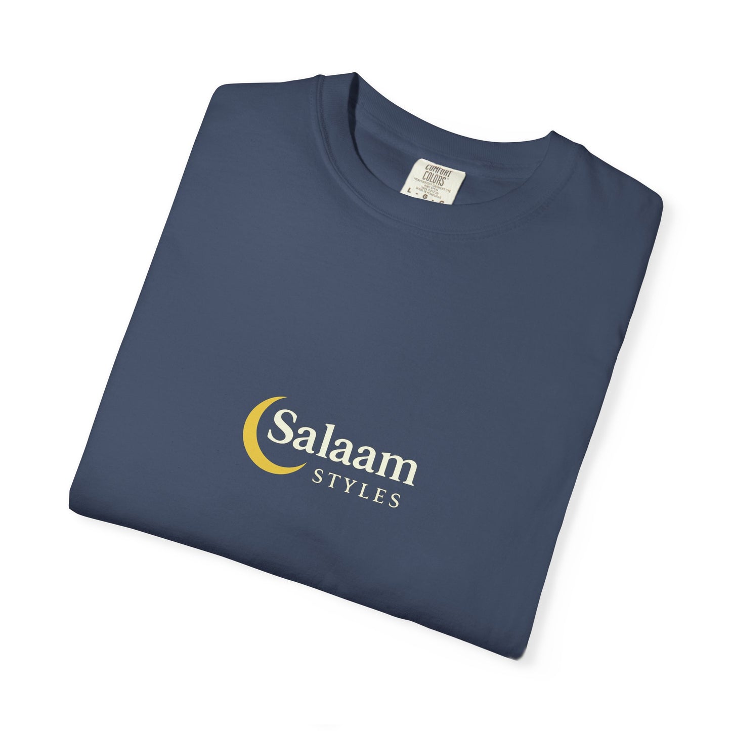 Salaam Styles | Surah Al-Baqarah 2:286 |Multiple-Colors |Unisex Garment-Dyed T-shirt with Qr-Code