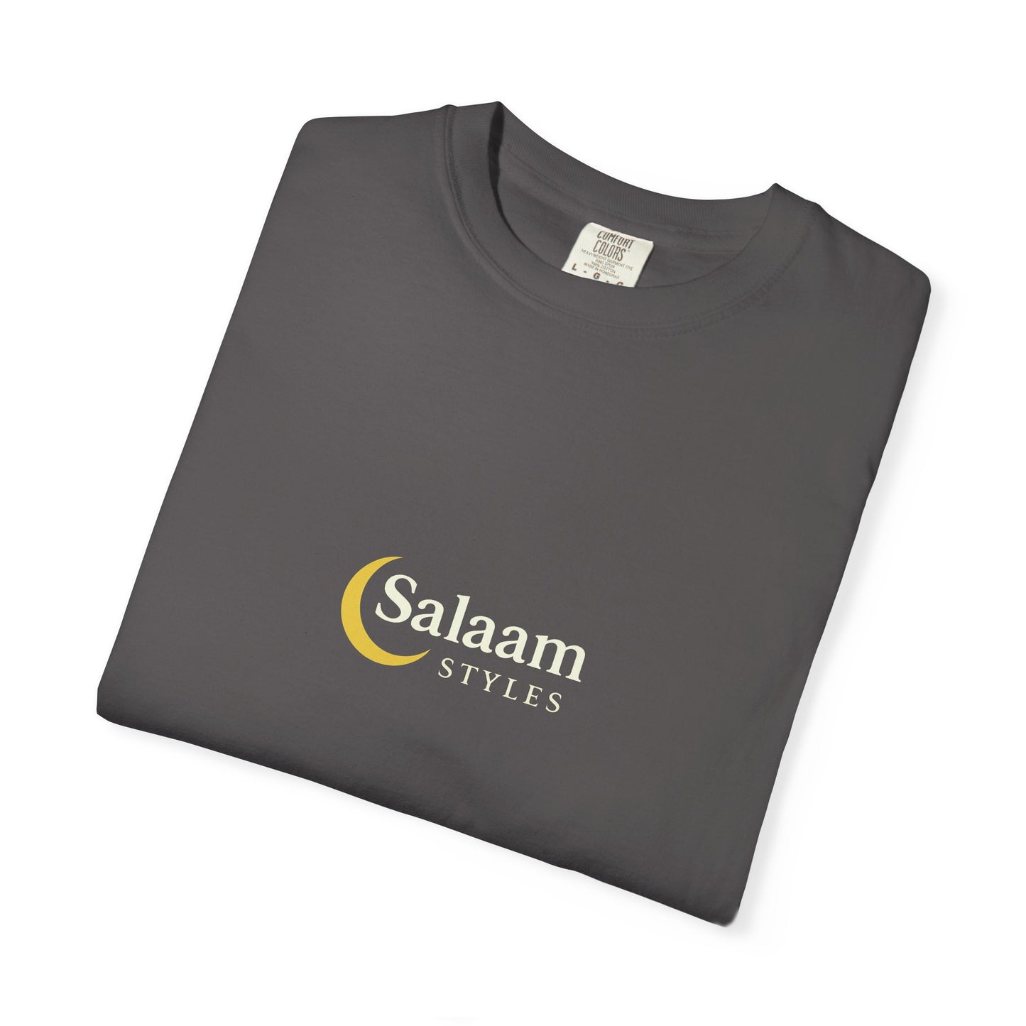 Salaam Styles | Surah Al-Baqarah 2:286 |Multiple-Colors |Unisex Garment-Dyed T-shirt with Qr-Code