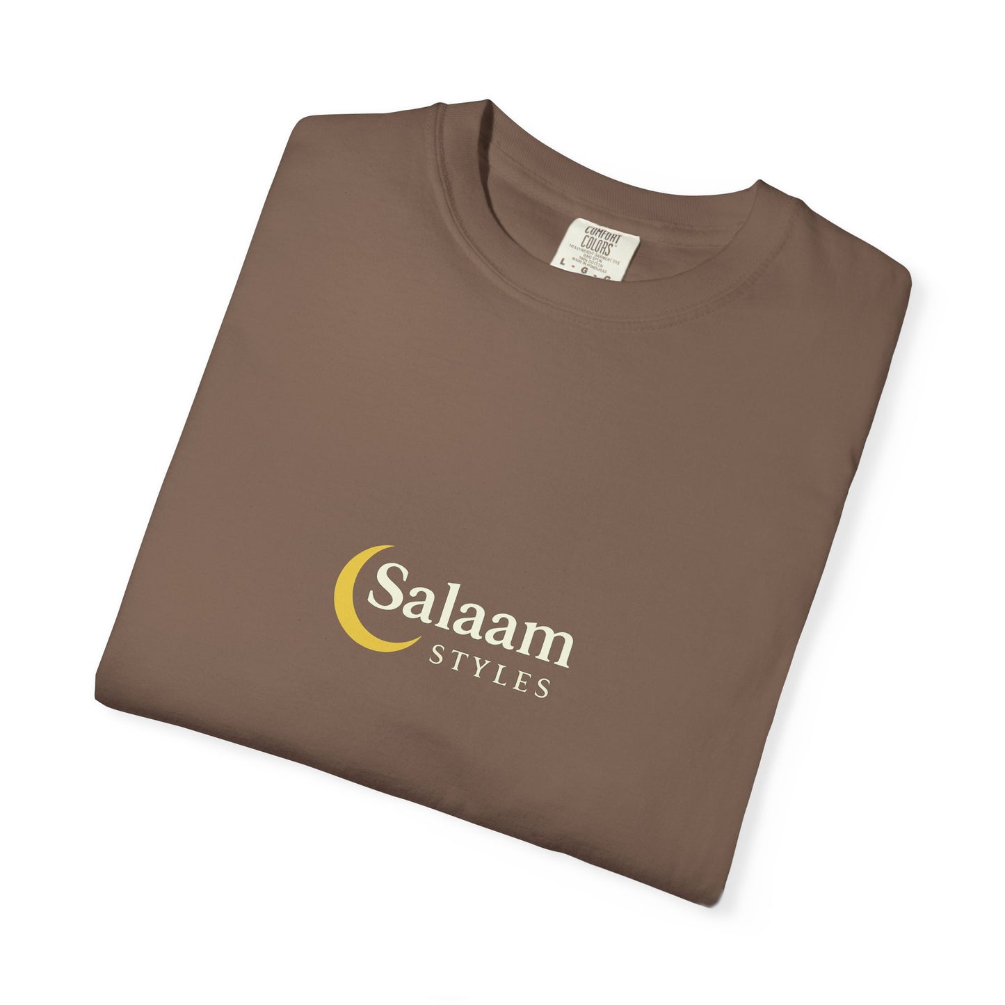 Salaam Styles | Surah Al-Baqarah 2:286 |Multiple-Colors |Unisex Garment-Dyed T-shirt with Qr-Code