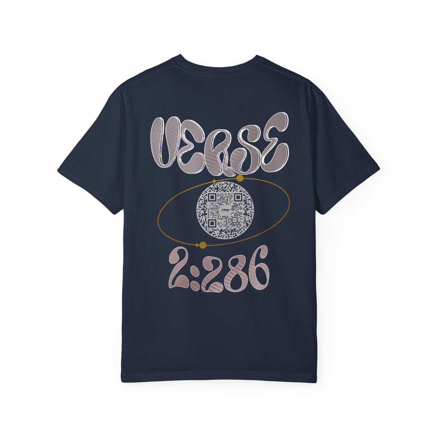 Salaam Styles | Surah Al-Baqarah 2:286 |Multiple-Colors |Unisex Garment-Dyed T-shirt with Qr-Code