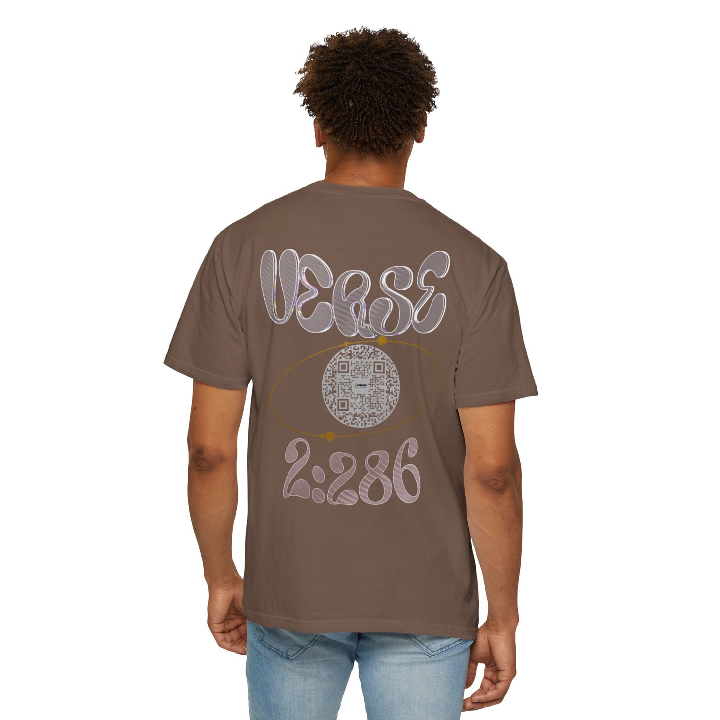 Salaam Styles | Surah Al-Baqarah 2:286 |Multiple-Colors |Unisex Garment-Dyed T-shirt with Qr-Code