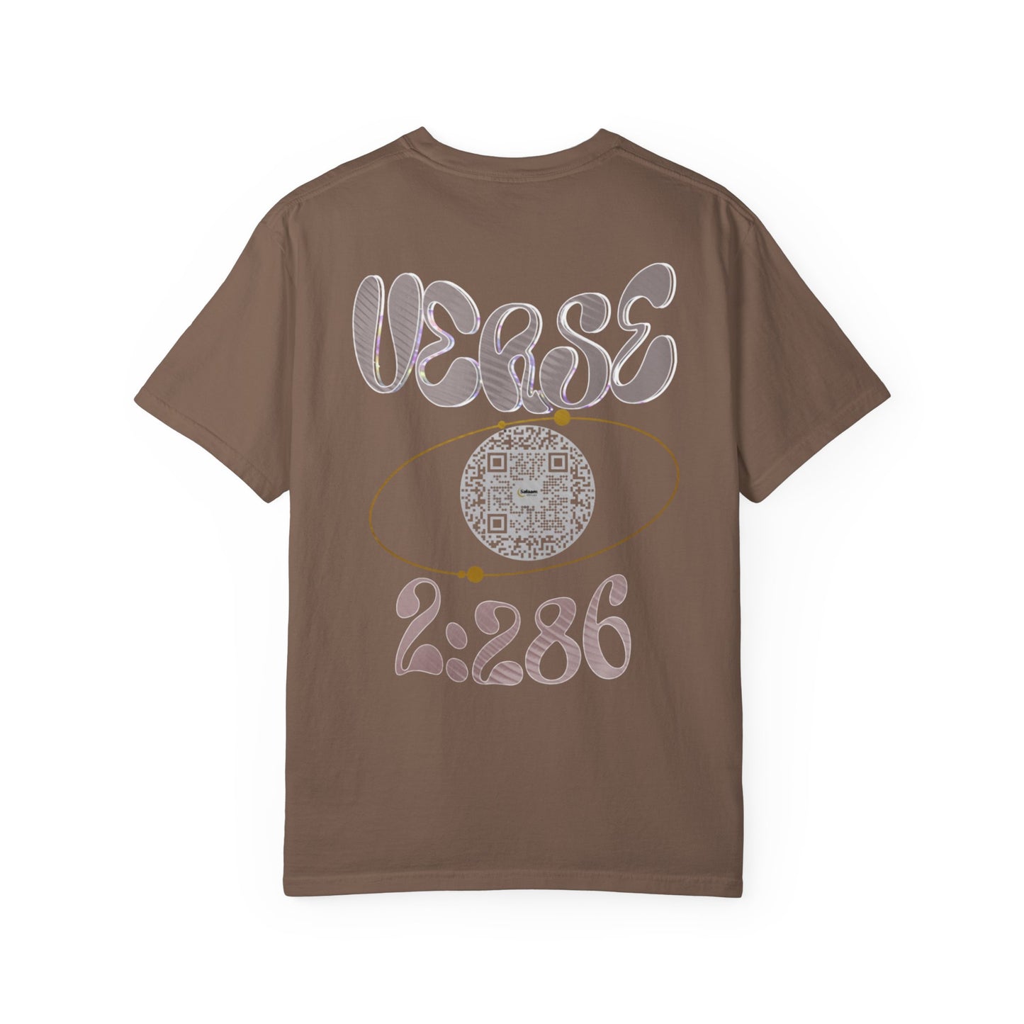 Salaam Styles | Surah Al-Baqarah 2:286 |Multiple-Colors |Unisex Garment-Dyed T-shirt with Qr-Code
