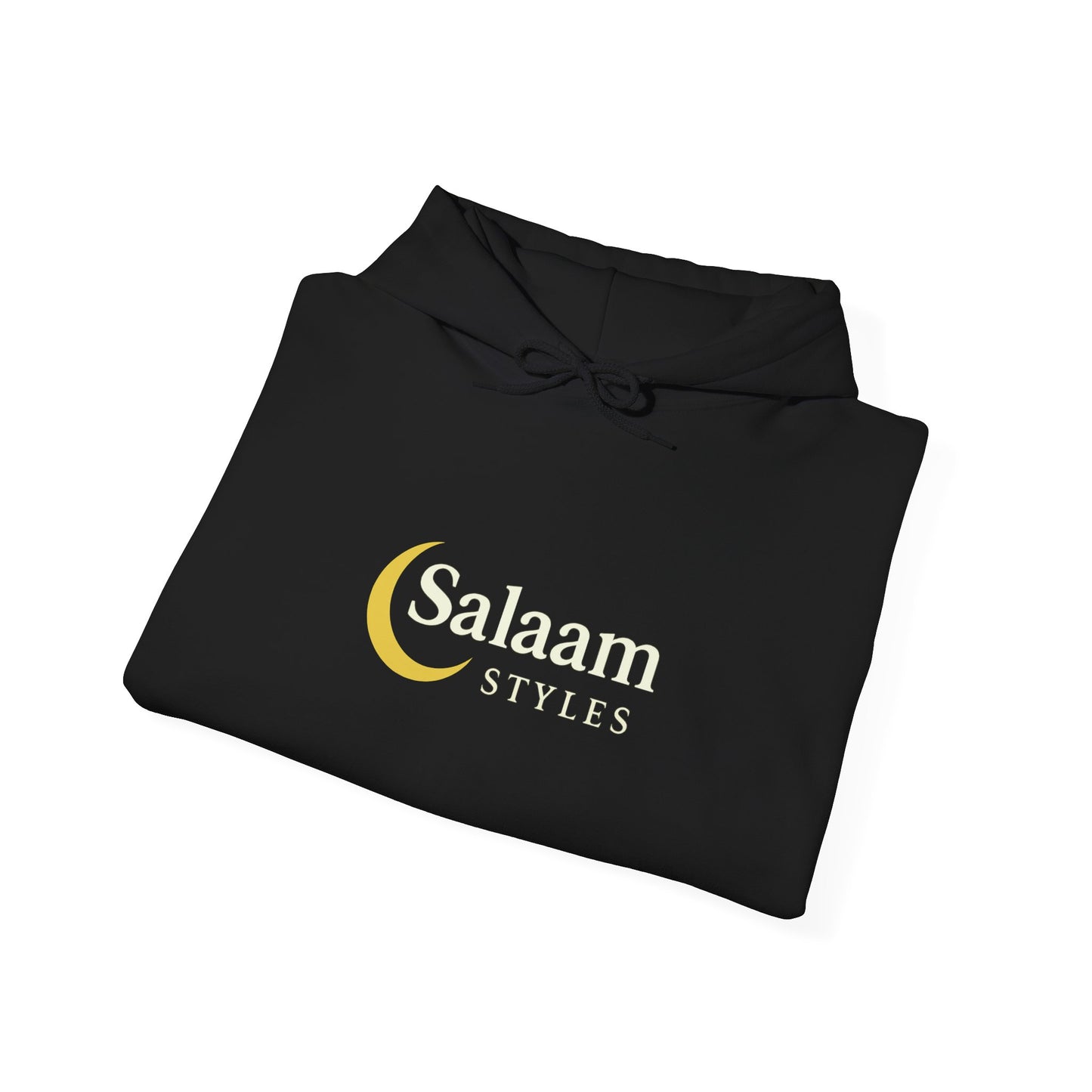 Salaam Styles | Surah Ibrahim 14:7 |Black & Navy Unisex Graphic Hoodie with Qr-Code