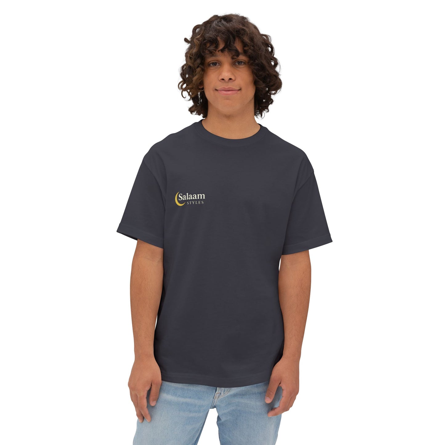 Salaam Styles | Surah Ar-Rum 30:60 | Multiple Colors Unisex Oversized Boxy Tee with QR Code