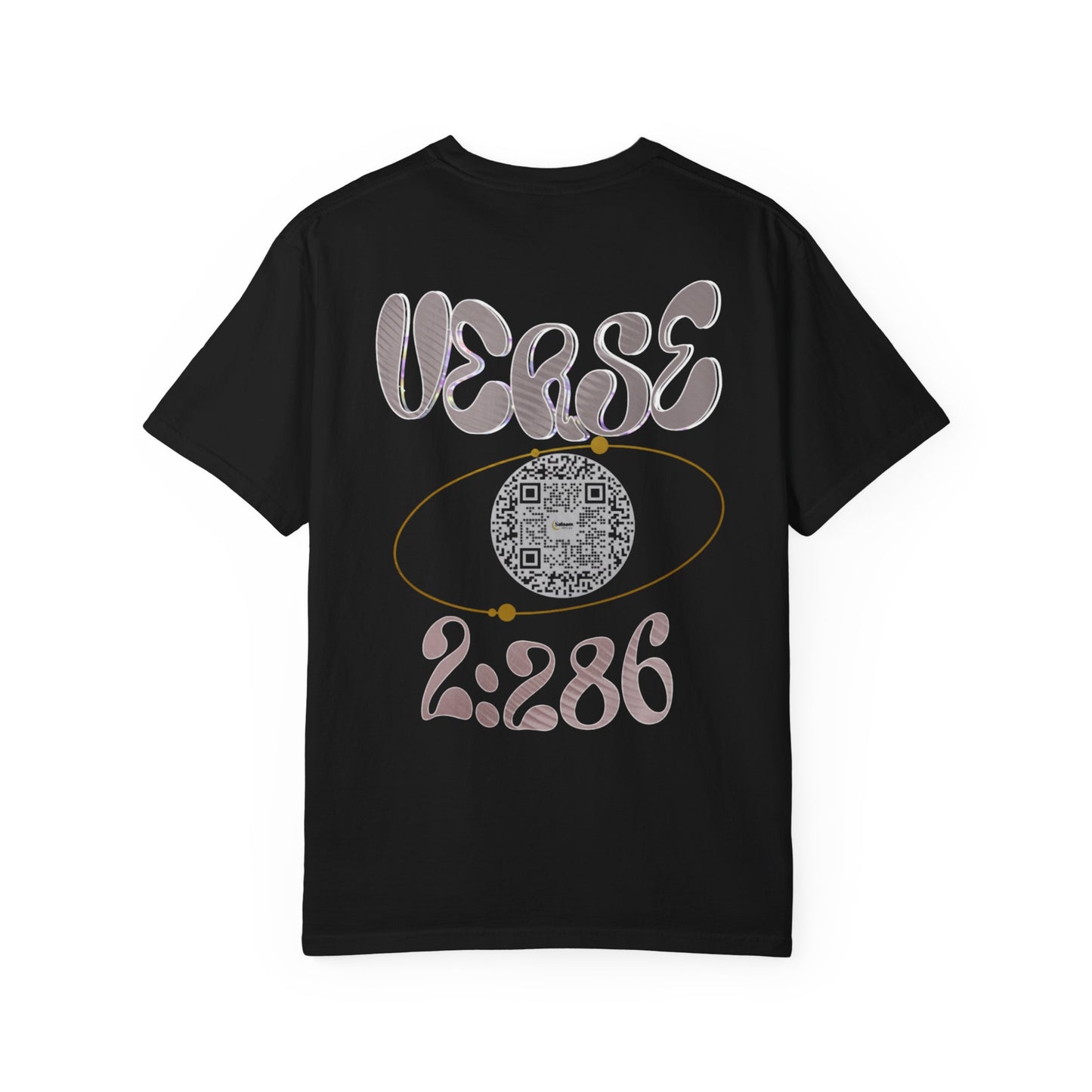 Salaam Styles | Surah Al-Baqarah 2:286 |Multiple-Colors |Unisex Garment-Dyed T-shirt with Qr-Code