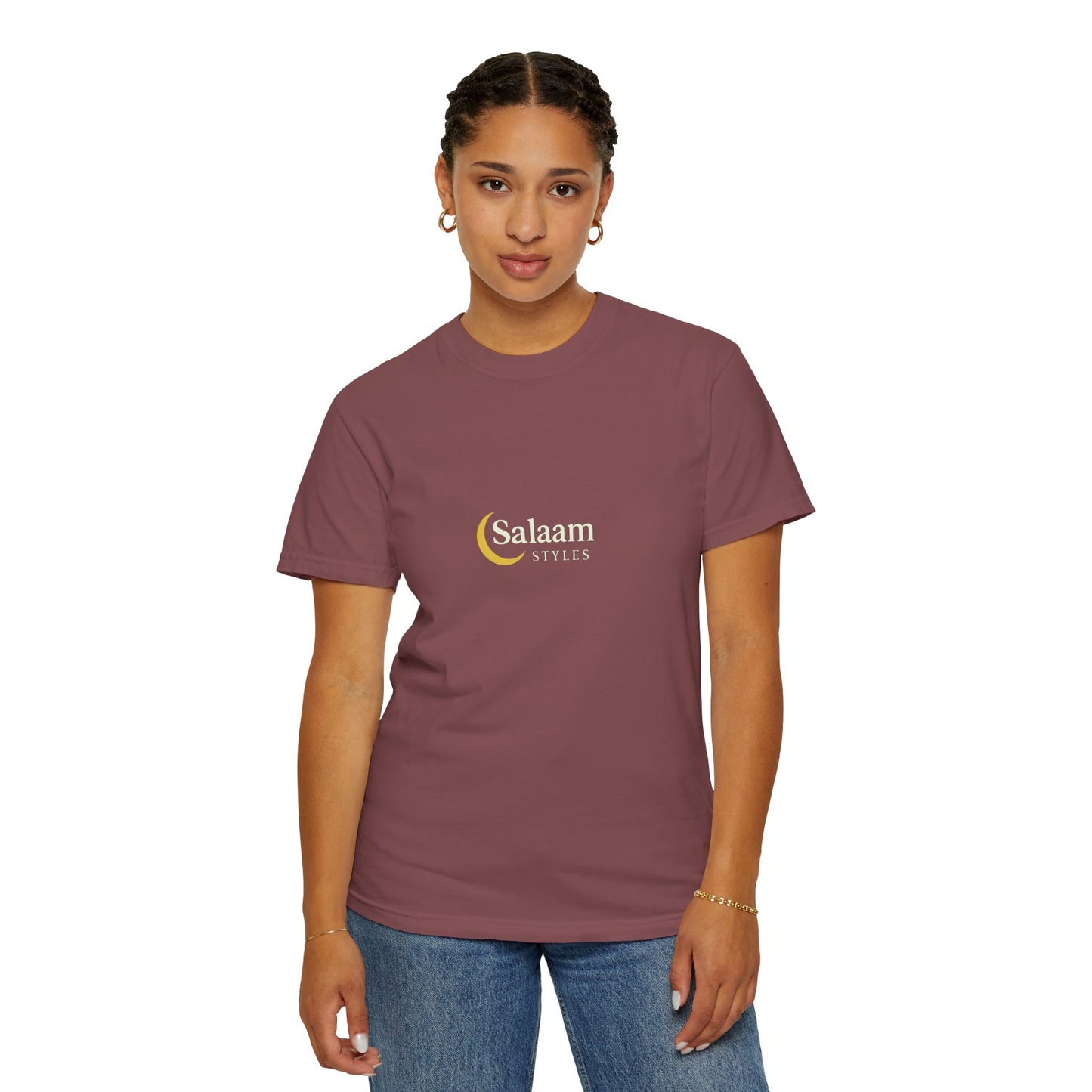 Salaam Styles | Surah Al-Baqarah 2:286 |Multiple-Colors |Unisex Garment-Dyed T-shirt with Qr-Code