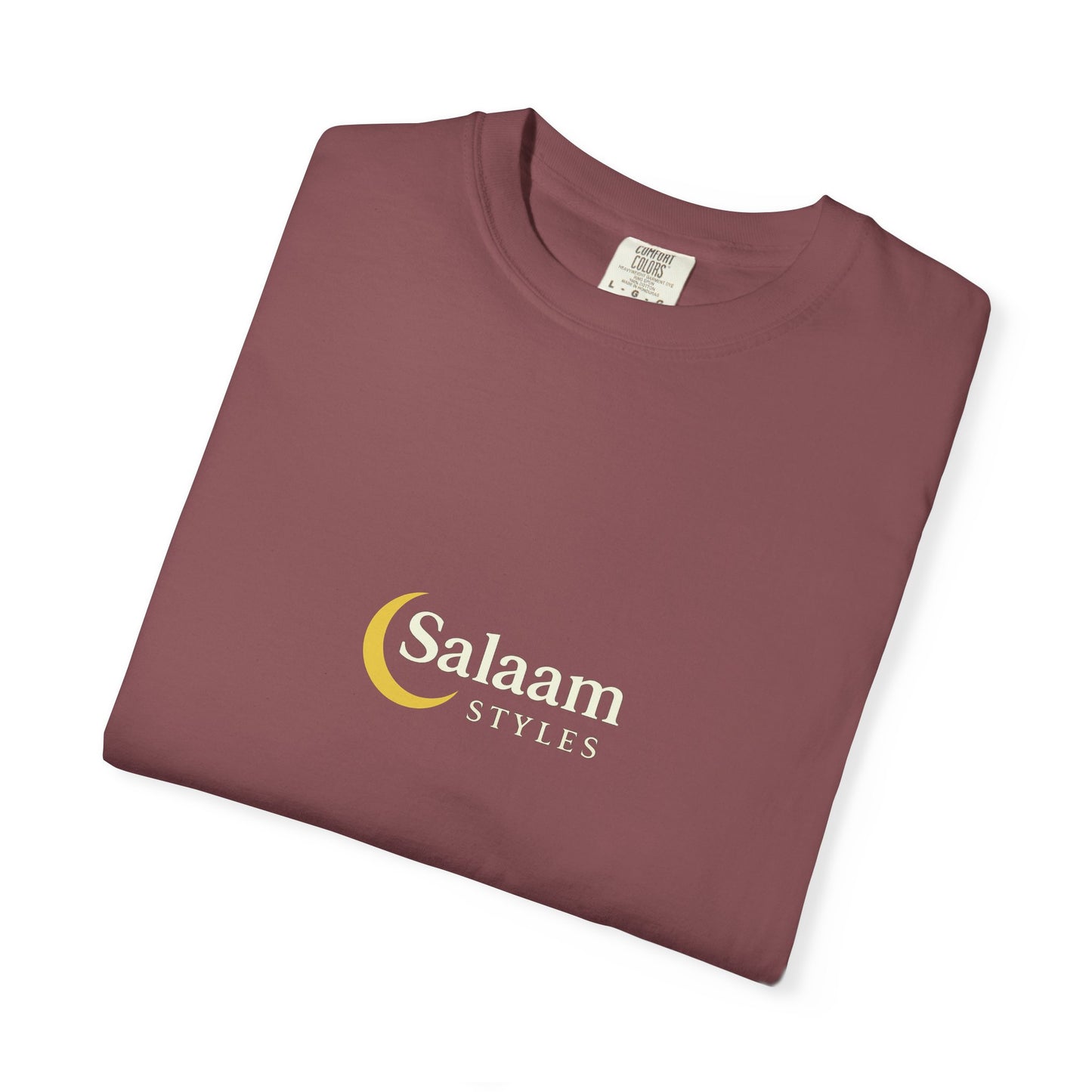 Salaam Styles | Surah Al-Baqarah 2:286 |Multiple-Colors |Unisex Garment-Dyed T-shirt with Qr-Code