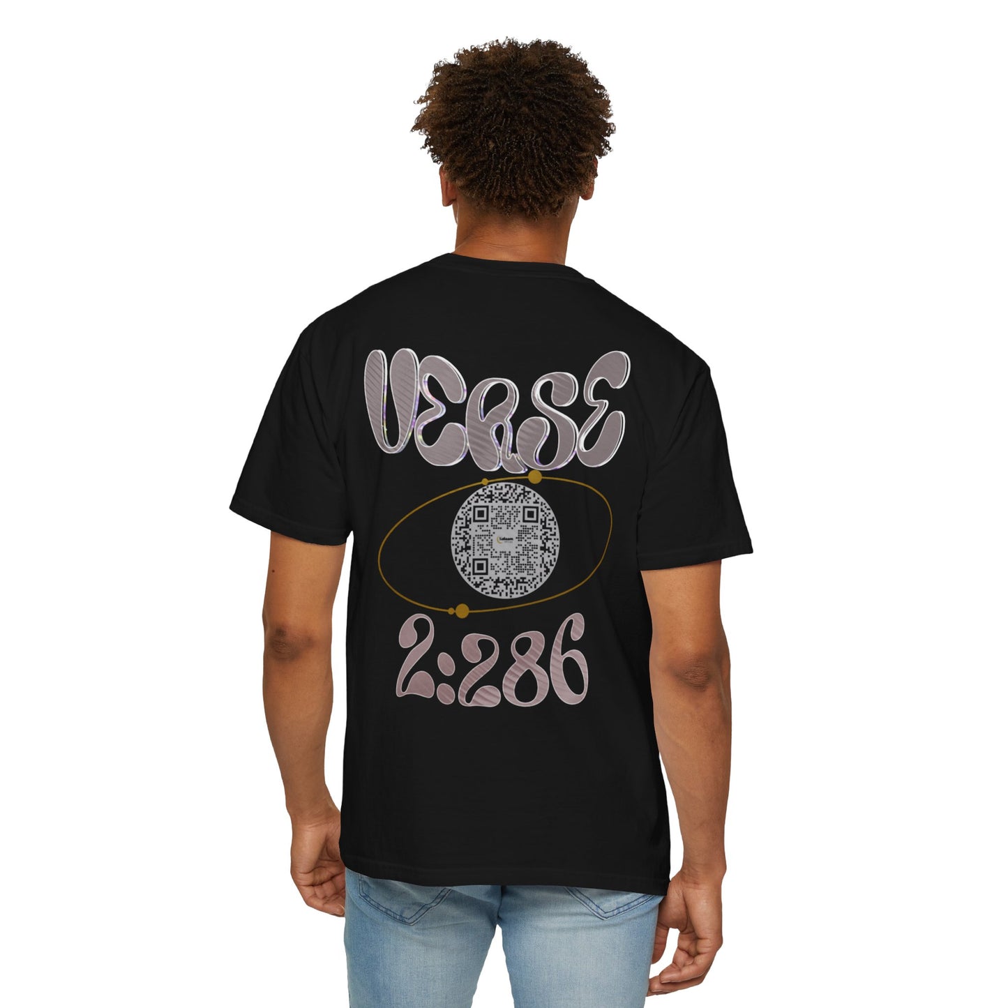 Salaam Styles | Surah Al-Baqarah 2:286 |Multiple-Colors |Unisex Garment-Dyed T-shirt with Qr-Code