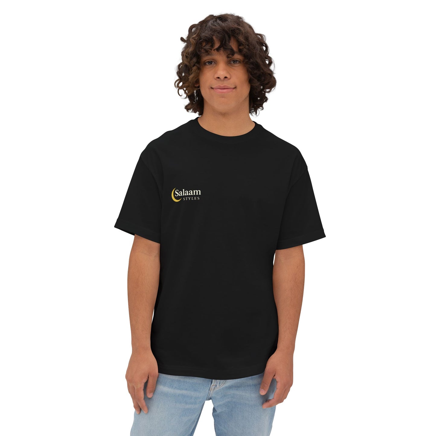 Salaam Styles | Surah Ar-Rum 30:60 | Multiple Colors Unisex Oversized Boxy Tee with QR Code