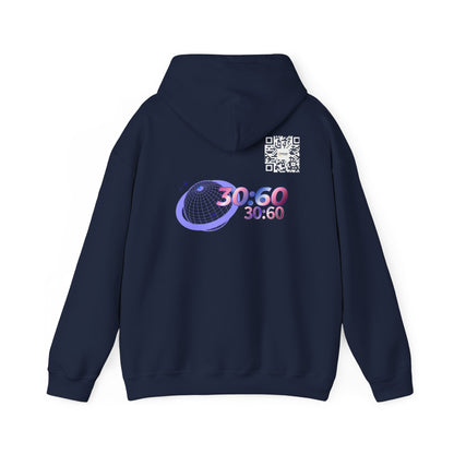 Salaam Styles | Surah Ar-Rum 30:60 |Black & Navy Trendy Unisex Hoodie with Qr-Code