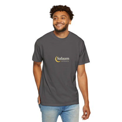 Salaam Styles | Surah Al-Baqarah 2:286 |Multiple-Colors |Unisex Garment-Dyed T-shirt with Qr-Code