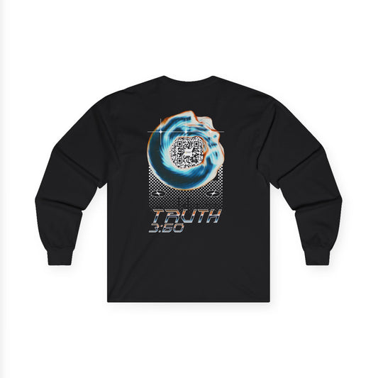 Salaam Styles | Surah Al-i-Imran 3:60 | Dark Colors Unisex Long Sleeve Tee with Qr-code