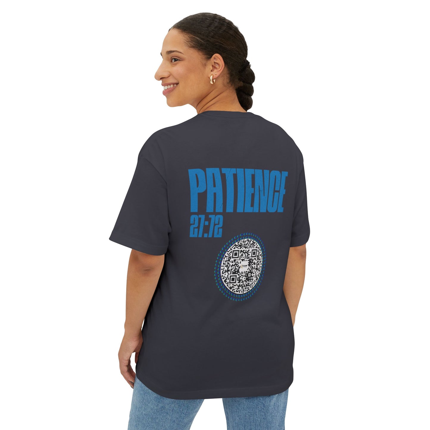 Salaam Styles | Surah An-Namal 27:72 | Multiple Colors Unisex Oversized Boxy Tee with QR Code