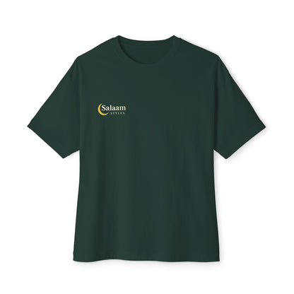 Salaam Styles | Surah Ar-Rum 30:60 | Multiple Colors Unisex Oversized Boxy Tee with QR Code