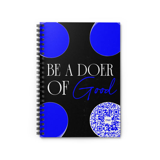 Salaam Styles | Surah An-Nahl 16:128 |Personal Spiral Notebook – Be a Doer of Good, With Qr-Code